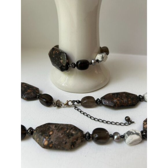 Donna Dressler Necklace & Bracelet Set Beads 925 Sterling Silver - Picture 9 of 13